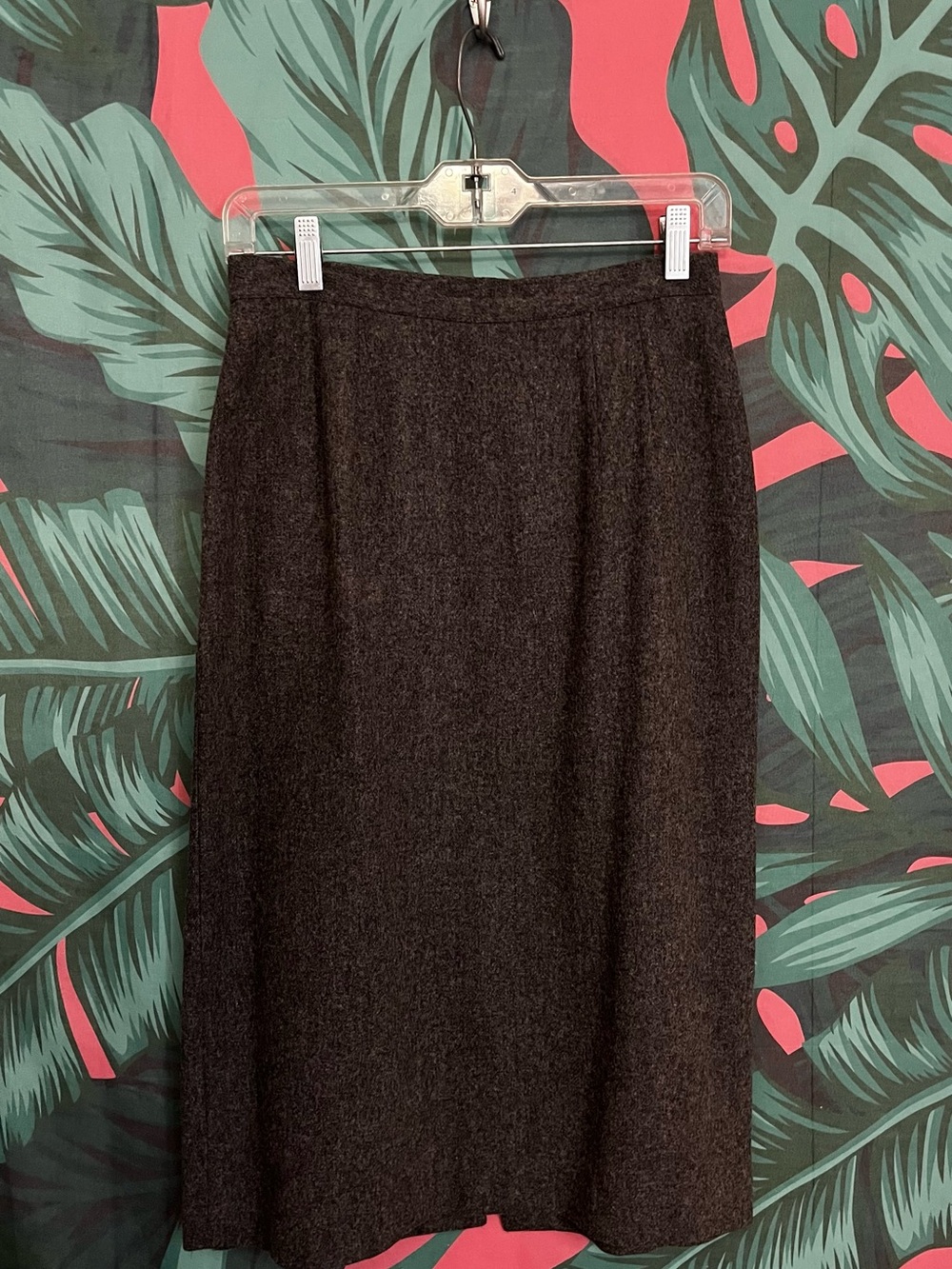 Michele Dark Gray Wool Pencil Skirt